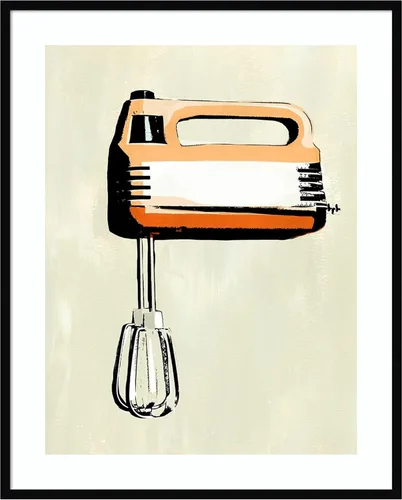 Vista 10 de Amanti Art Lienzo decorativo para pared enmarcado de 21 x 17 pulgadas, aparato de cocina retro III por Annie Warren, arte de pared de cocina
