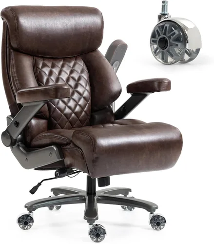 Vista 11 de DYHOME Silla de oficina resistente de 700 libras con reposabrazos 4D, cómoda silla de escritorio ejecutiva grande y alta, silla ergonómica
