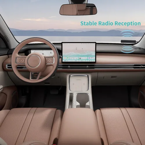 Vista 3 de CORONIR Antena de radio FM AM estéreo para automóvil, antena adhesiva oculta para vehículo, camión, SUV, estéreo de coche en unidad principal