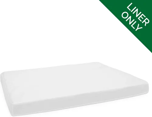 Vista 2 de Furhaven - Funda protectora de espuma para colchón resistente al agua para cama de perro, color blanco, M