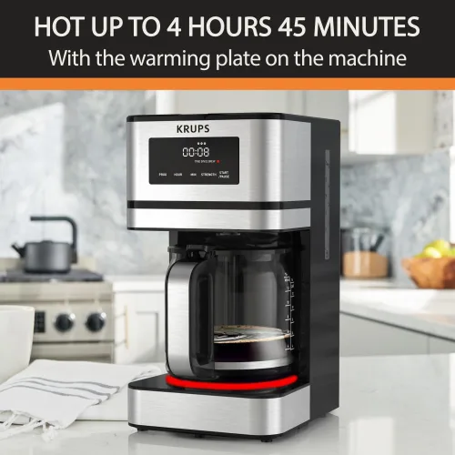 Vista 5 de KRUPS Cafetera de goteo programable de 12 tazas con 3 fuerzas