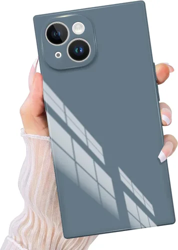 Vista 10 de Funda rectangular compatible con iPhone 15 para mujeres y hombres, TPU suave a prueba de golpes, protección completa de la lente, funciona