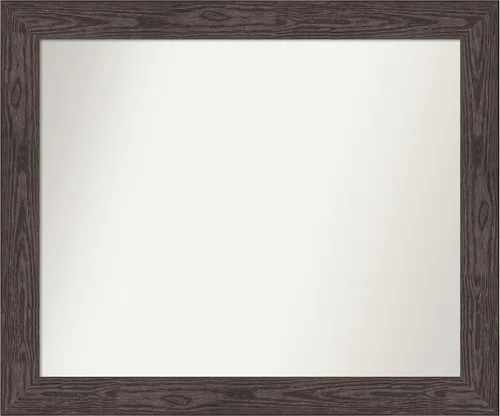 Vista 412 de Amanti Art Espejo personalizado, espejo de baño negro puente, espejo de pared o espejo de tocador de baño sobre el fregadero (26 x 26 pulgadas)