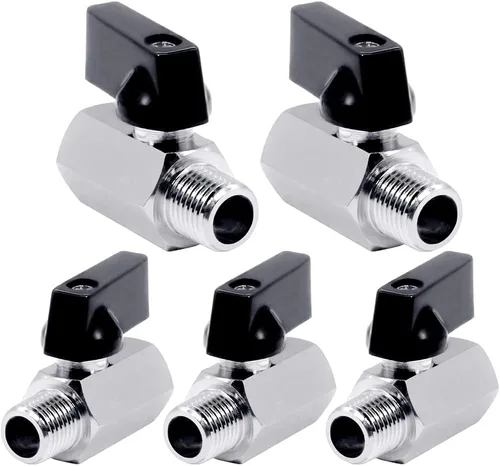 Vista 10 de Beduan Válvula de Bola Mini de Latón de 1/2" NPT Válvula de Cierre Hembra x Macho