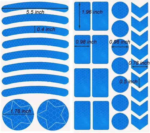 Vista 3 de 55 calcomanías reflectantes para casco de bicicleta, cinta reflectante de seguridad nocturna, calcomanías para motocicleta, cascos, bicicletas
