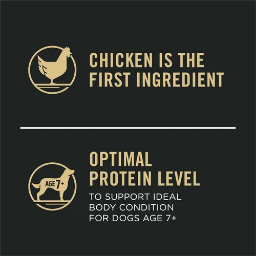 Vista 6 de Purina Pro Plan Alimento para perros mayores con probióticos para perros, mezcla triturada de pollo y arroz, bolsa de 6 libras