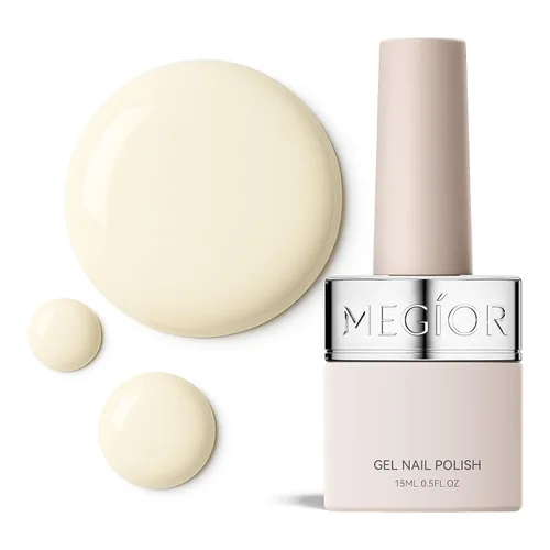 Vista 103 de MEGIOR Esmalte de uñas de gel libre de TPO, 0.5 onzas líquidas, base de gel transparente para remojar la lámpara de uñas LED, capa base de larga