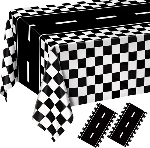 Vista 35 de 2 Pcs Light Blue Gingham Tablecloth Blue Disposable Plastic Checkered Table Cloths for Parties Disposable, Waterproof Rectangular Blue Table Cover
