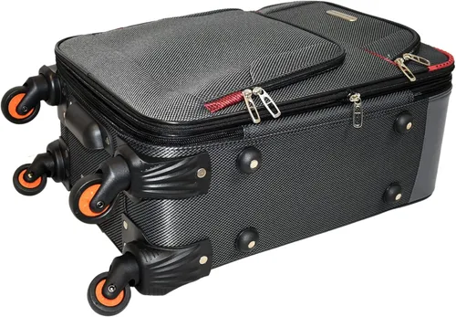 Vista 4 de Karriage-Mate Juego de equipaje ruedas giratorias Ampliable tamaño de transporte incluido Gris 4 piezas