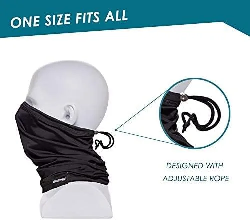 Vista 4 de Máscara facial reutilizable para el cuello máscara facial de tela pasamontañas cubierta de bufanda