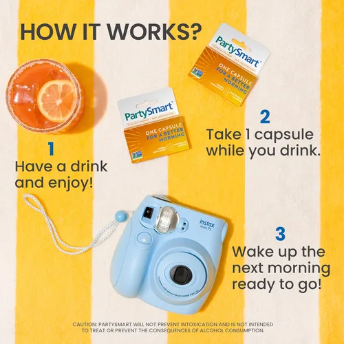 Vista 6 de Himalaya PartySmart, 10 Cápsulas Individuales - Apoyo al Hígado para la Descomposición del Alcohol para una Mejor Mañana Después de Beber - A Base