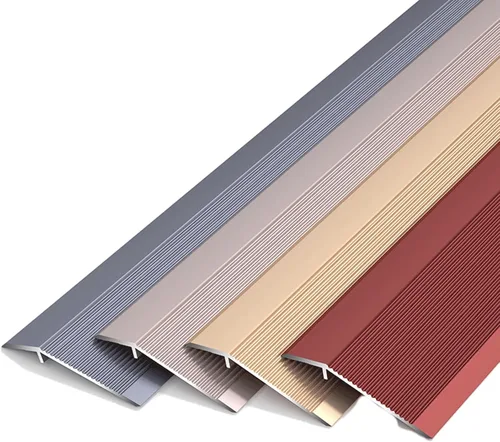 Vista 4 de Tira de transición de piso de aluminio, tira de transición de piso de vinilo para umbral de puerta, tira de transición autoadhesiva para borde