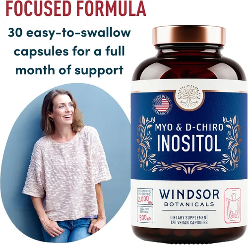 Vista 9 de WINDSOR BOTANICALS Suplemento de fertilidad masculina e inositol Paquete de apoyo para la fertilidad y el embarazo