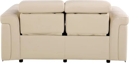 Vista 4 de Blackjack Furniture Mario - Sofá biplaza reclinable de cuero italiano de grano superior con reposacabezas y asientos ajustables, cargadores USB