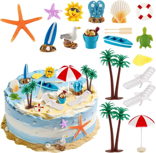 Vista 21 de Juego de 26 decoraciones de pastel de béisbol con mini bolas, jugador, gorras, guantes, murciélagos, adornos de pastel de cumpleaños de béisbol