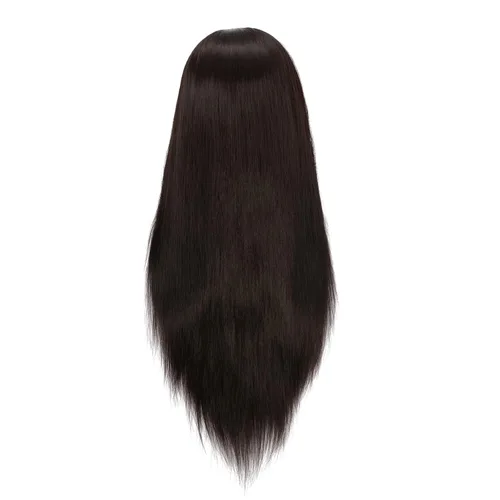 Vista 5 de Headfix Maniquí de pelo largo de 26 a 28 pulgadas de fibra sintética para peluquería práctica de peluquería de entrenamiento de cosmetología