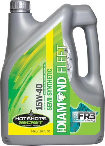 Vista 2 de Hot Shot's Secret Green Diamond - Aceite sintético 10W30 para diésel, 1 galón Full synthetic CK-4 diesel engine oil for heavy-duty wear protection