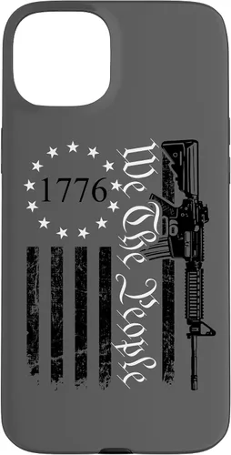 Vista 9 de iPhone 16 We The People - Funda patriótica con la bandera de Estados Unidos AR15 Pro Guns
