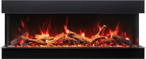 Vista 18 de 88-TRU-View-XL XT - Chimenea eléctrica de 3 caras de 88 pulgadas, calentador de chimenea de vidrio de 3 lados con control remoto y temporizador de 8