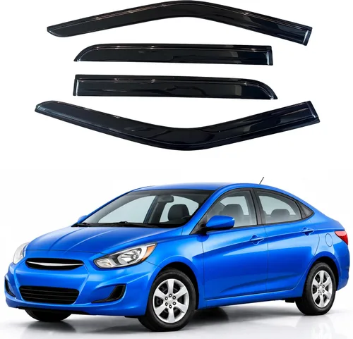 Vista 85 de Visera de ventana IG para Ford Focus Sedán y Hatchback 2012-2018, Protector de ventana lateral para lluvia y viento estilo Mugen, extra duradero