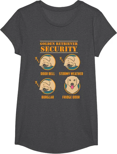 Vista 44 de Camisa Golden Retriever de seguridad Golden Retriever para perro divertido, Negro, S