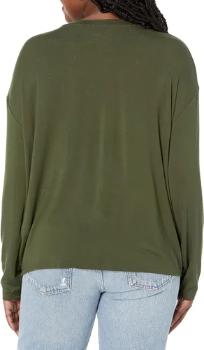 Vista 3 de Daily Ritual Camisa de manga larga con bolsillo de ajuste relajado para mujer
