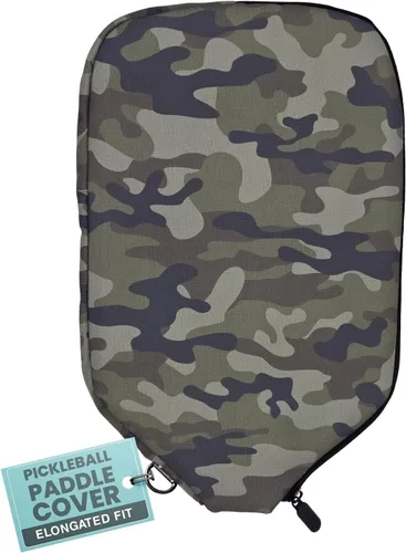 Vista 19 de Palms-O-Aces Pickleball Paddle Cover Canvas Padded Pickleball Paddles Sleeve with Zipper Lightweight Protective Paddle Case for Standard Paddles