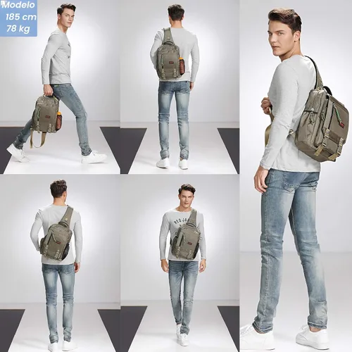 Vista 7 de Mochilas de hombro tipo bandolera NICGID, mochilas para pecho y hombro, mochilas para laptop de 12.5'' 13.3'' 14.1'' 15.6'', mochila crossbody tipo