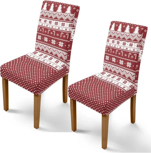 Vista 42 de Rnyleeg Fundas de silla de Navidad para sala de estar, diseño de muñeco de nieve azul, estampado de pájaros, fundas para sillas de comedor, 1