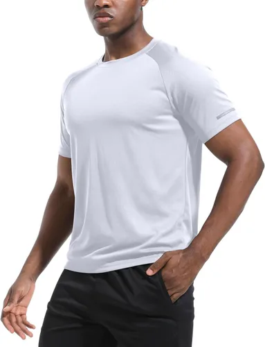 Vista 2 de Boyzn Paquete de 1, 3, 5 o 7 camisetas de entrenamiento para hombre, camiseta de secado que absorbe la humedad, camisetas de manga corta atléticas