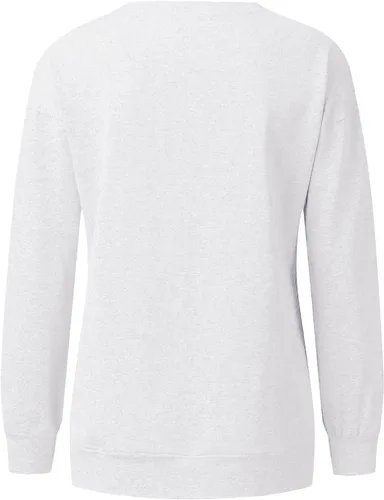 Vista 7 de Rikbuig Sudaderas de Navidad para mujer, lindo estampado de alce, cuello redondo, forro polar, suéter de otoño para festivales