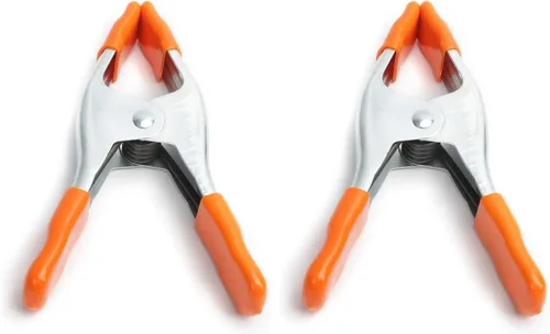 Vista 8 de Adjustable Clamp Co Jorgensen 3202-HT Abrazadera de resorte de 2 pulgadas con mango y punta, plata/naranja
