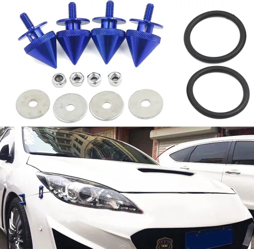 Vista 7 de x xotic tech Spike JDM Style - Parachoques para maletero de coche, tapas de escotilla de liberación rápida (negro)