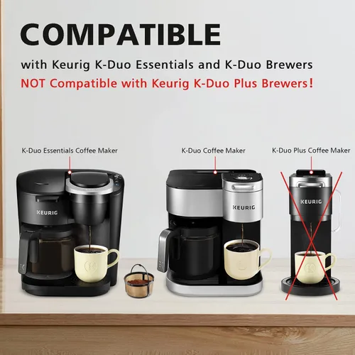 Vista 2 de Filtro de café reutilizable K Duo solo para cafeteras K-Duo Essentials y K-Duo - Filtros de café para cesta de jarra, accesorios reutilizables