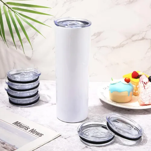 Vista 7 de 2 tapas de plástico de repuesto para vasos de 20 onzas, resistentes a salpicaduras, a prueba de derrames, para vasos de boca y vasos enfriadores