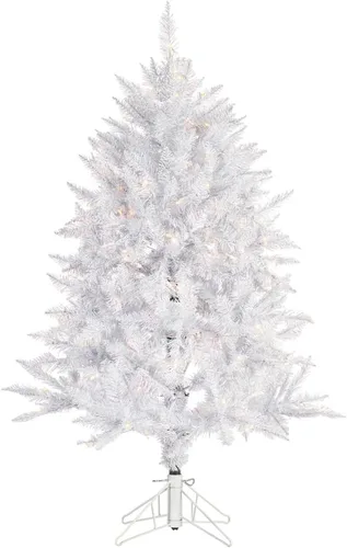 Vista 10 de Vickerman - Árbol de Navidad artificial, color blanco