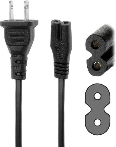 Vista 3 de Cable de alimentación de CA de 5 pies para Insignia NS-SBAR21F20 Barra de sonido Altavoz Cable de 2 clavijas