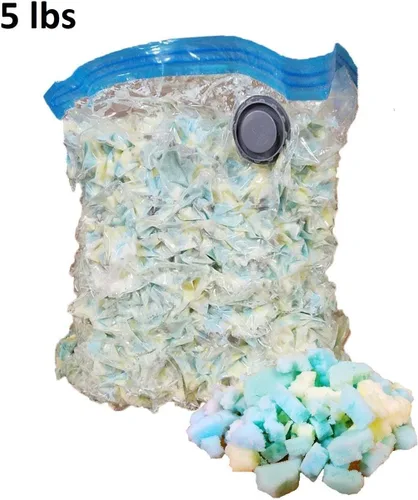 Vista 3 de Espuma de poliestireno triturada fina, relleno para relleno, tapicería, almohadas, manualidades, bolsas de frijoles, sillas, sofá, camas
