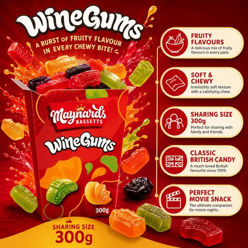 Vista 3 de Maynards Bassetts Cartón de goma de vino 10.58 oz (paquete de 2)