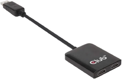 Vista 4 de Club3D CSV-6200 Multi Stream Transport (MST) DisplayPort a DisplayPort Multi Monitor Splitter - 2 puertos MST Hub - DP 1.2 a 2x DP MST Hub USB