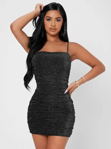 Vista 6 de Floerns Minivestido ajustado sin mangas con purpurina para mujer