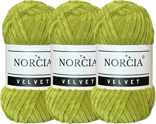 Vista 77 de Hilo de Terciopelo Suave Chenille para Ganchillo Super Voluminoso (100g-3.50oz) (68m-74.3 yds) Hilo para Manta de Bebé para Tejer Amigurumi Hilo