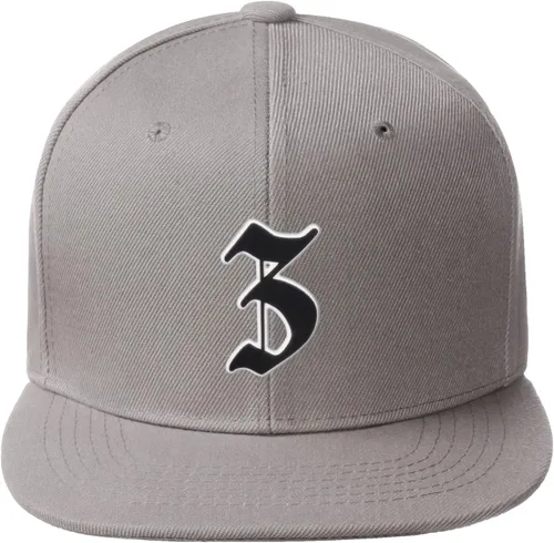 Vista 977 de Daxton Gorra clásica con visera de billete plano con letras del alfabeto inglés antiguo de la A a la Z
