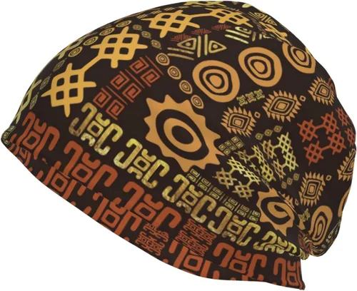 Vista 25 de Gorro africano holgado para adultos, tejido elástico, de calavera, gorro de invierno para exteriores para mujeres y hombres