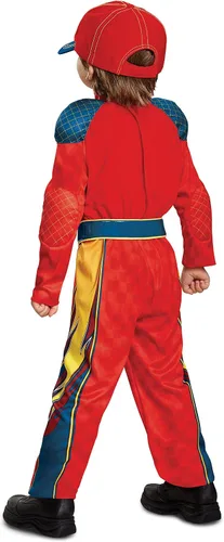 Vista 2 de Disguise Cars 3 Lightning McQueen Classic Toddler Costume, Red, Small (2T)