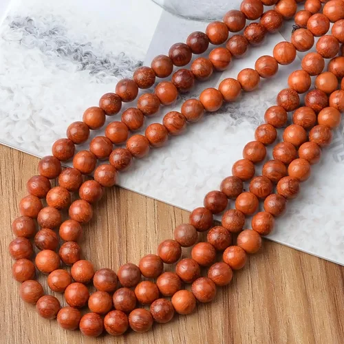 Vista 12 de MASSIVE BEADS - KIT de 960 cuentas de madera redondas sueltas mixtas naturales de 6 mm para hacer joyas, con hilo e agujas (12 de madera, 6 mm)