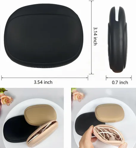 Vista 2 de Funda de silicona para auriculares - Estuche de almacenamiento para cables de datos - Mini caja de llaves - Bolsa de almacenamiento portátil