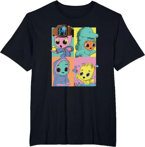 Vista 33 de Marvel I Am Groot Pop Art Costumes Box Up Camiseta, Negro