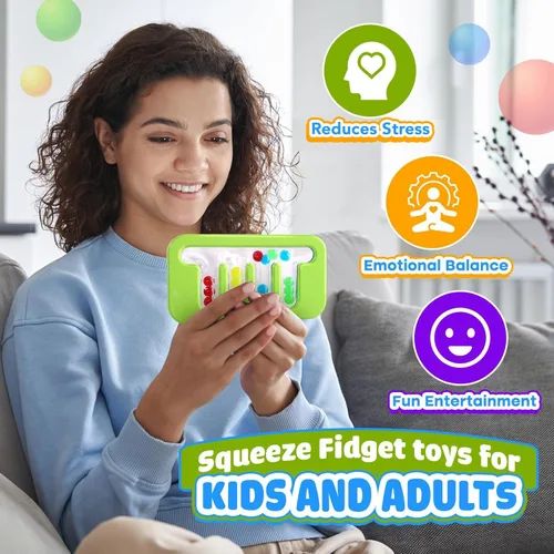 Vista 7 de Juguetes sensoriales antiestrés para niños: juguetes inquietos silenciosos para niños pequeños con autismo, calmantes, estrés para el aula, oficina