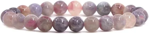 Vista 16 de Justinstones Gem - Pulsera elástica de cuentas redondas de 8 mm de gemas semipreciosas, unisex, de 7 pulgadas AA Thulite